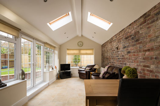 Beautiful sunroom addition to a house